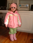 Olivia in snow suit #1