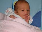 Olivia making hand gestures